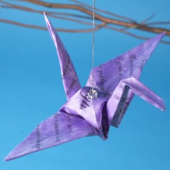 Poetry Takes Flight Crane Purple